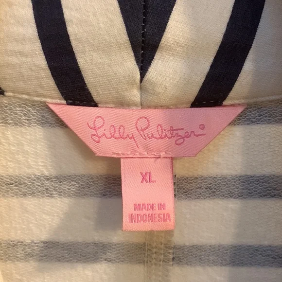 Lilly Pulitzer Navy and Cream Striped Blazer - Picture 2 of 7